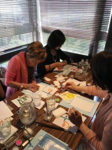 神楽坂開催　花文字・花文字アートレッスン