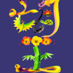 花文字,花文字アート,開運花文字,絵文字,文字アート,書道アート,筆文字,花文字教室