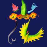 花文字,花文字アート,開運花文字,絵文字,文字アート,書道アート,筆文字,花文字教室