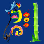 花文字,花文字アート,開運花文字,絵文字,文字アート,書道アート,筆文字,花文字教室