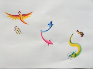 油壷マリンパーク開催　花文字・花文字アートのお名前アート